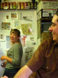 Jamie of Tuolumne Meadows Store working with Michael the Postmaster.